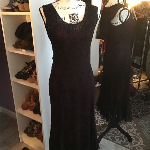 Komarov Black Dress with Pink Slip Small NWT - Picture 2 of 8